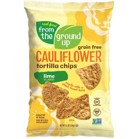 Real Food From The Ground Up Cauliflower Tortilla Chips - 6Count, 4.5 Oz Bags (Lime)