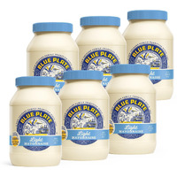 Blue Plate Light Mayonnaise, 30 Fl Oz Jar (Pack Of 6)
