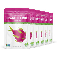 Nature's Turn Freeze-Dried Fruit Snacks, Dragon Fruit Crisps, Pack Of 6 (1.2 Oz Each)