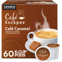 Caf   Escapes Caramel Coffee Beverage, Single-Serve K-Cup Pods, 60 Count