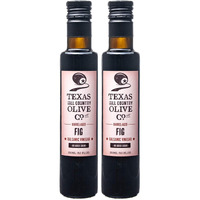 Fig Balsamic Vinegar - Gourmet Barrel Aged Infused Balsamic Vinegar - Great For Dressing Dipping Glazing - No Artificial Flavors Or Added Sugar - Made In Texas (8.5 Oz, 2 Pack)