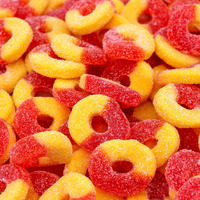 Firstchoicecandy Gummy Rings Candy (Peach, 1 Pound (Pack Of 1))
