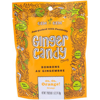 Gem Gem Ginger Candy Chewy Ginger Chews (Orange, 5.0Oz, Pack Of 1)