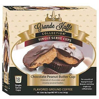 Grande Kaffe Single Serve, Chocolate Peanut Butter Cup Coffee, Compatible With Keurig K-Cup Brewers, 18 Count
