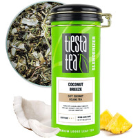 Tiesta Tea - Coconut Breeze - Soft Coconut Oolong Tea - Loose Leaf Tea Blend - Medium Caffeinated Oolong Tea - Make Hot Or Iced Tea Up To 40-50 Cups - 4 Oz Refillable Tin