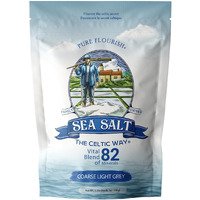 Pure Flourish Sea Salt - The Celtic Way 1.1 Lb | Certified French Harvest & Import | Organic & Unrefined | Rich In 82 Essential Minerals | Hand Harvested Light Grey Celtic Salt Crystals From France