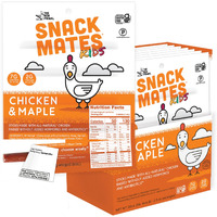 The New Primal Snack Mates Chicken & Maple Sticks, Gluten Free Healthy Snacks For Kids, Low Sugar High Protein Back To School Snacks, Mini Paleo Jerky Meat Stick, 7G Protein, 50 Calories, 40 Pack