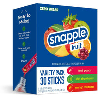 Snapple Powder Drink Mix Variety Pack - 30 Powder Sticks | Assorted Flavors, Zero Sugar | On-The-Go Hydration For Refreshing Beverages