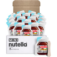 Nutella Chocolate Hazelnut Spread. Mini Nutella Pack To Go. Perfect Portion Control (Just  Oz) 80 Calories Per Nutella Single Cup. Atrevo Bundle Pack + 20 Eco-Friendly Wooden Spoons (20 Pack). Back To School Snacks Biscuits.