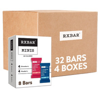 Rxbar Minis Protein Bars, 6G Protein, Gluten Free Snacks, Variety Pack (4 Boxes, 32 Bars)