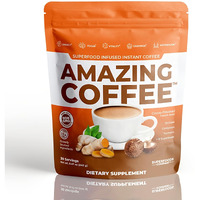 Superfoods Company Amazing Coffee- 12 Natural Superfoods - French Roast - Weight Loss & Brain Boost - Gluten Free, Non-Gmo, Sugar Free, Vegan & Keto Friendly [30 Drinks, 30 Day Supply] [Cocoa]
