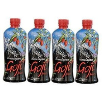 Youngevity Himalayan Goji Berry Juice - Premium Quality 100% Natural Goji Juice - Vitamin And Antioxidant Rich Superfruit Supplement - No Added Sugar, Flavours, Additives (1 Liter) (1 Liter (Pack Of 4))