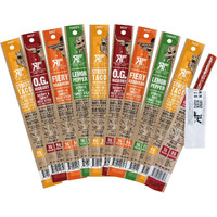 Righteous Felon Jerky Variety Pack Meat Sticks | High Protein, Low Carb, Keto, Gluten Free, Low Sugar, Healthy Snack Stick | All Natural, Individually Wrapped Craft Beef, Turkey, Pork | 10 Count