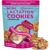 Lactation Cookies Breastfeeding Supplement - Chocolate Chip - Support Mothers Breast Milk Supply Increase - With Brewers Yeast Powder, Oat Flour, And Flax For Lactation - Fenugreek Free - 1.25 Lbs