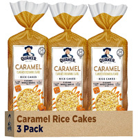 Quaker Large Rice Cakes, Caramel, Pack Of 3