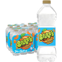 Splash Blast, Flavored Water Beverage, Mandarin Orange Flavor, 16.9 Fl Oz Plastic Bottles, 24 Pack