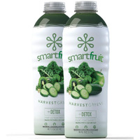 Smartfruit Harvest Greens + Detox, 100% Real Fruit Pur  E (Smoothie Mix) No Added Sugar, Non-Gmo, No Additives, Vegan, Family Size 48 Fl. Oz (2 Pack)