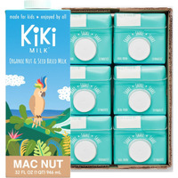 Kiki Milk Plant Based Milk - Organic Mac Nut Seed Based Milk - Calcium & Magnesium Source - Gluten Free, Gum Free, Gmo Free, Dairy Free, Soy Free, Glyphosate Free - Shelf Stable - (32 Oz  Pack Of 6)