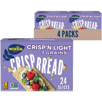 Wasa Crispn Light 7 Grains Crispbread, 4.9 Oz (Pack Of 4), Crackers, Non-Gmo Ingredients, 7 Grain Blend, 20 Calories Per Slice