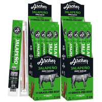 Country Archer Beef Jerky Sticks Jalapeno - Grass Fed Beef Sticks Individually Wrapped, Beef Sticks Bulk, Beef Jerky Snack Packs, Gluten Free, Paleo, Keto, Sugar Free - 1 Oz Meat Sticks (Pack Of 36)