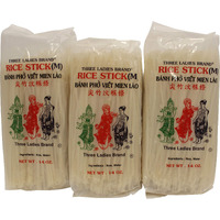 Three Ladies Brand Rice Stick Noodle - 14 Oz. (Pack Of 3 Bags)