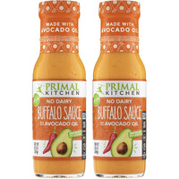 Primal Kitchen No Dairy Buffalo Sauce, Made With Real Ingredients Like Avocado Oil, No Cane Sugar Or Corn Syrup, Pack Of 2