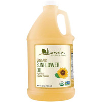 Kevala Organic Sunflower Oil - Cooking Oil, Gluten Free, Hexane Free, Non Gmo, Vegan, Kosher, No Cholesterol, Hair Oil, High In Vitamin E, 64 Oz