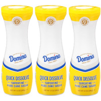 Domino Quick Dissolve Pure Cane Superfine Sugar, 12 Oz Flip Top Canister (Pack Of 3)
