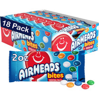 Airheads Candy Bites, Assorted Fruit Flavors, Movie Theater, Party, Concessions, 2Oz Packs (Box Of 18)