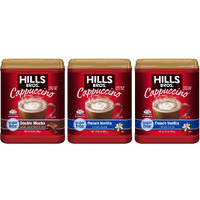 Hills Bros. Instant Cappuccino Mix, Sugar Free French Vanilla & Double Mocha Variety Pack (12 Oz, Pack Of 3) - Convenient & Versatile, Instant Hot Or Iced Coffee, Frothy & Rich Flavor - Just Add Water