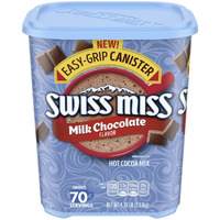 Swiss Miss Hot Cocoa Drink Mix, Milk Chocolate Flavor, 4.78 Lb. Easy-Grip Canister
