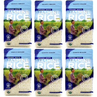 Lotus Foods Organic White Jasmine Rice - Jasmine Rice, Gluten Free White Rice, Organic Rice, Long Grain Asian Sticky Rice, Usda Organic, Vegan, Gluten Free - 30 Oz (Pack Of 6)