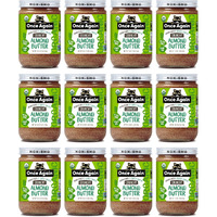 Once Again Organic Crunchy Almond Butter, 16Oz - Lightly Toasted - Salt Free, Unsweetened - Usda Organic, Gluten Free Certified, Peanut Free, Vegan, Kosher, Paleo - Glass Jar - 12 Pack