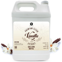 Dolce Foglia Clear Double Strength Imitation Vanilla Extract - 1 Gallon - Gluten-Free, Keto-Friendly & Sugar-Free Vanilla Flavoring With Natural And Artificial Vanilla Flavor