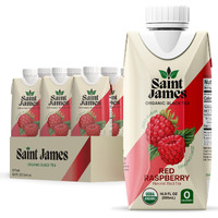 Saint James Iced Tea | Organic Black Tea | Organic, Non-Gmo Black Tea, 12 Pack (16.9Oz Each) (Red Raspberry)