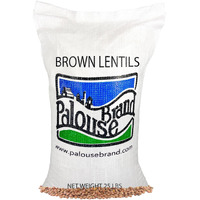 Lentils | Brown | 25 Lbs | Bulk | Desiccant Free | Sproutable | Non-Gmo Project Verified | Kosher