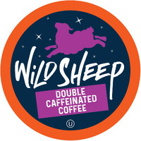 Wild Sheep High Caffeine (Double Caffeinated) Coffee Pods, Compatible With Keurig K-Cup Brewers, Extra Caffeine In Recyclable Cups, 40 Count