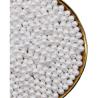 White Sprinkles Edible Pearl 7Mm 130G/4.6Oz,Christmas Cake Dessert Sprinkles,Cookie Sprinkles,Sugar Pearl, Edible Pearls Candy For Cake Cupcake Decorationg (7Mm-White)