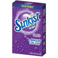 Sunkist Singles To Go Drink Mix Grape, 6 Boxes With 6 Packets Each -36 Total Servings