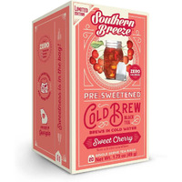Southern Breeze Cold Brew Sweet Tea Sweet Cherry Iced Tea With Black Tea And Zero Carbs Zero Sugar, 20 Individually Wrapped Tea Bags Southern Sweet Tea Iced Tea Beverage