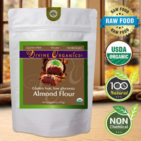 6 Oz Organic Almond Flour Powdered Gluten Free Low Glycemic Non-Gmo By Divine Organics