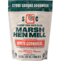 Marsh Hen Mill Stone Ground White Cornmeal Premium Heirloom Corn Flour All Purpose For Baking & Cooking Versatile & Consistent Results | Grown On Family Farm | Corn Meal For Corn Bread | 24 Oz