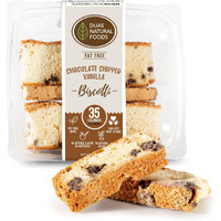 Dijas Natural Foods, Crunchy Fat Free Biscotti Cookie, All Natural Preservative Free Ingredients, Delicious Low Calorie Snack (5 Ounces, Chocolate Chipped Vanilla)