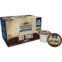 Independence Coffee Co. Jet Fuel Intense And Heavy Body, Dark Roast, Single Serve Coffee K Cup Pods, Keurig Brewer Compatible, 12 Count