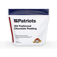 4Patriots Old Fashioned Chocolate Pudding Sample Pouch, Emergency Instant Dessert, Just Add Milk, Long-Lasting Shelf Life, Designed To Last 25 Years, Delicious Survival Snack, 8-Serving Survival Food Sampler