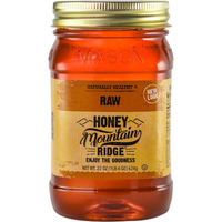 Mountain Ridge Honey, Naturally Healthy 100% Pure Raw Honey, 22 Ounces