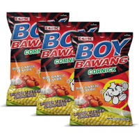 Boy Bawang Cornick, Hot Garlic - Crispy Tasty & Gluten-Free Corn Nuts 3.54 Ounces (100G), 3 Pack