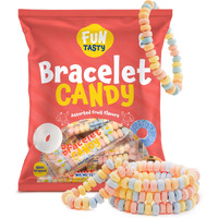 Funtasty Candy Bracelets - Party Favors - Fruit Flavors, Individually Wrapped, Stretchable, 21-Ounce Bag (40 Count)