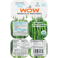 Organic Frozen Wow Wheatgrass - No Powder - No Sugar Or Stevia Added, Grown And Packaged In Usa