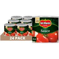 Del Monte Canned Tomato Sauce, 8 Oz (Pack Of 24 Cans)